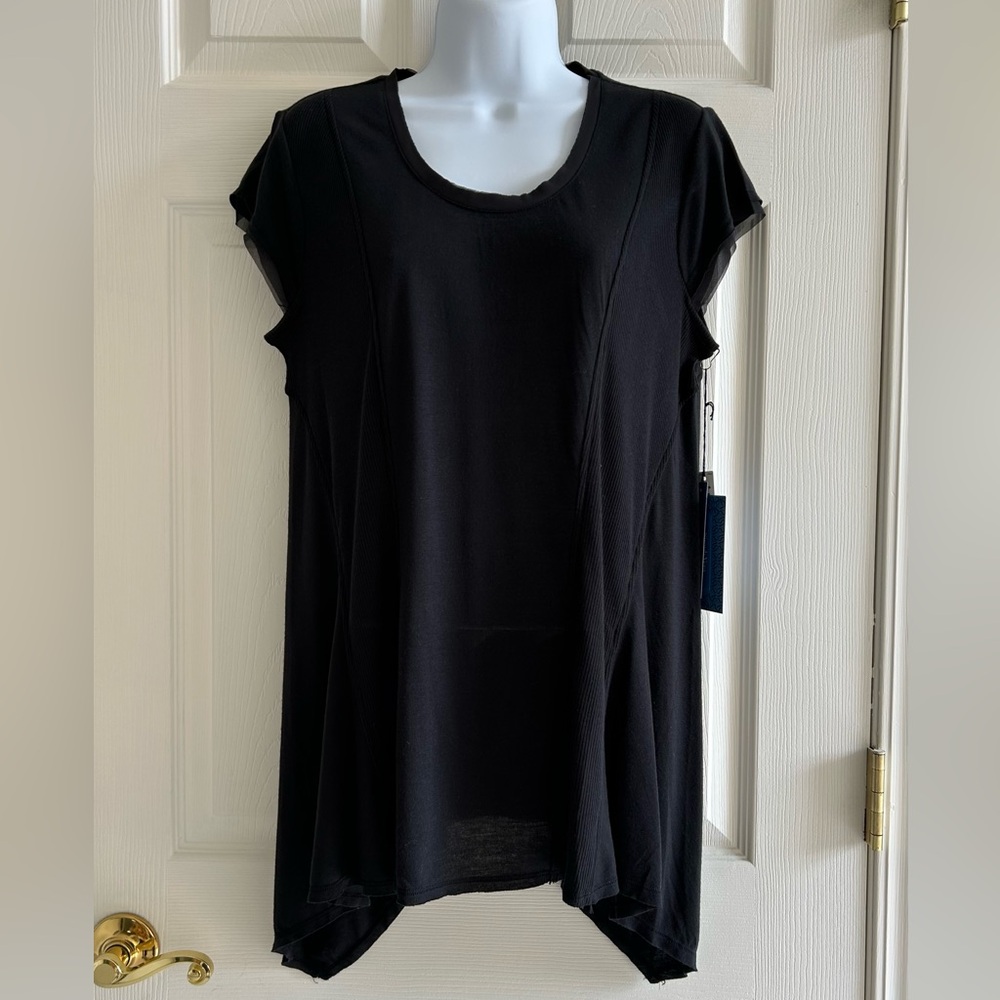 Simply Vera Vera Wang Black Short Sleeve Top